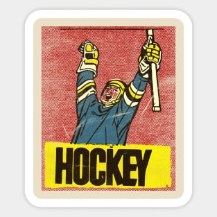 Vintage Hockey Player Sticker